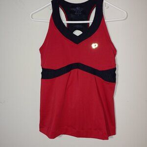 Pearl Izumi Elite Tri Cycling Singlet Tank Size L in Red & Black